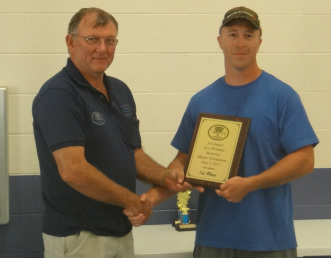 Daniel Haddox, first place at the 2015 Eric Workman Memorial Muskie Tournament, holding a muskellunge.