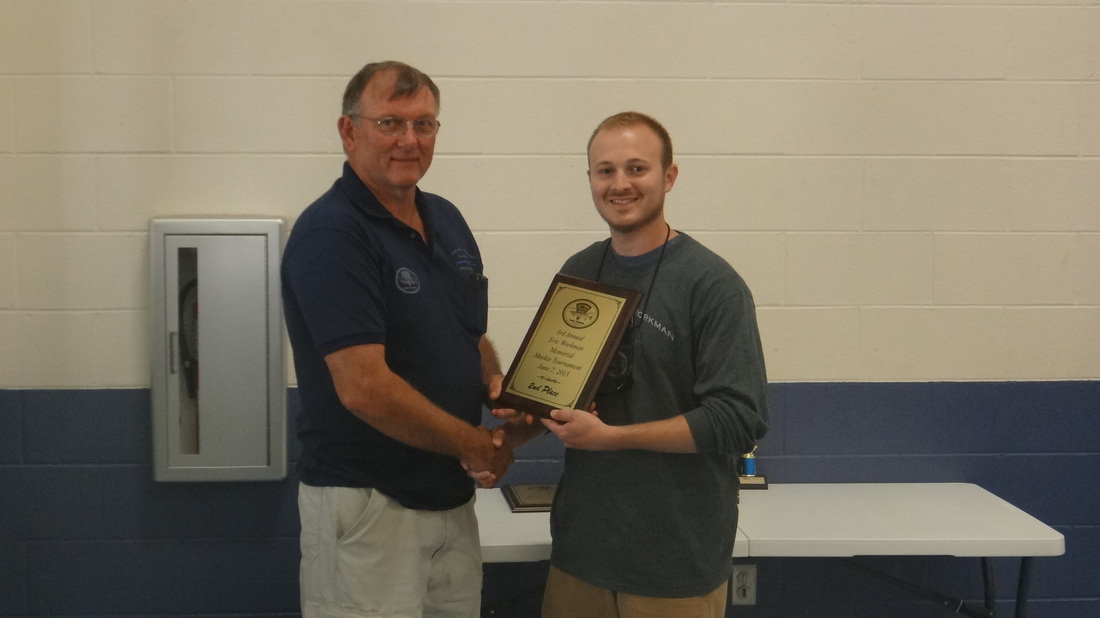 Anglers at the awards banquet of the Eric Workman Memorial Muskie Tournament.
