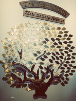 The Tree of Life at CAMC General Hospital — a tribute to organ donors including Trooper Eric Workman.